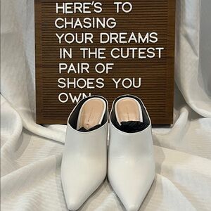 Zara Woman Chic White Mules